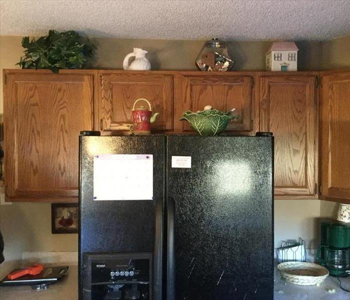 The same cabinets after SERVPRO cleaned the damage